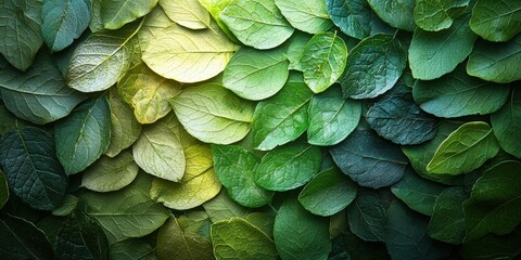 Textured Green Leaves Close-Up — Vibrant Botanical Background for Nature, Eco, and Wellness Themes