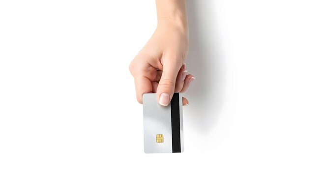 Hand holding credit card payment method finance shopping online banking contactless payment secure transaction