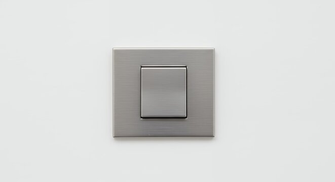 Light switch on white wall