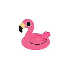 Flamingo Float with Sunglasses – Trendy Pool Toy Clipart for Summer Vibes