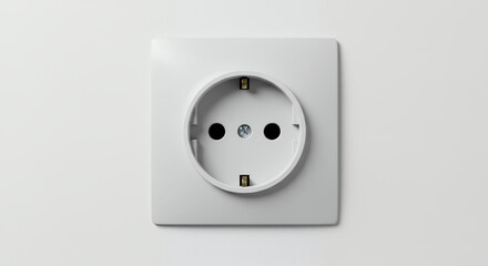 White electrical outlet closeup