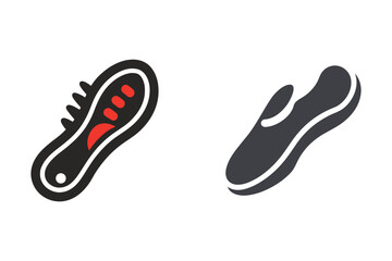 Illustrated minimalist sneakers and shoes graphic design for advertising and fashion themes