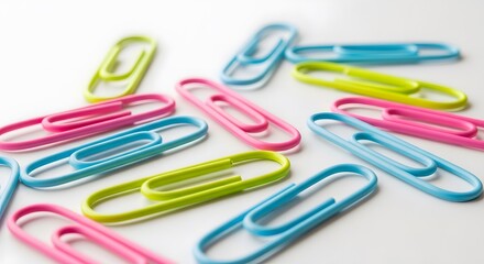 Colorful paper clips stationery office supply school supplies organization clip document fastener tool 100