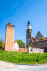 Roter Turm und Sankt Marien Kirche, Kamenz, Deutschland 