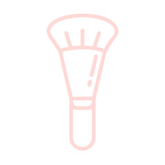 Obraz premium Elegant beauty tool. aesthetic makeup brush for professional beauty and skincare, highlighting precision and artistry in makeup application