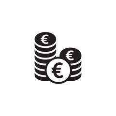 Stack of Euro Coins Icon