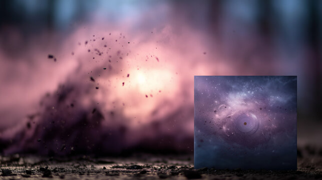 explosion in universe Background, CD cover, music album cover, poster 