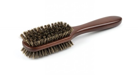 Dual sided wooden hairbrush