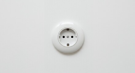White electrical outlet on white wall