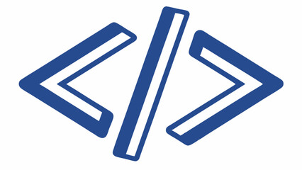 Stylish Blue Angle Bracket Symbol Design