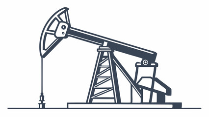 Stylized Illustration of an Oil Pump Jack in Operation (1)
