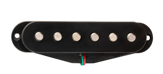 black single coil pickup path isolated on white
