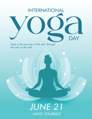 illustration of woman for 21 june-international yoga day web banner EPS10 vector.