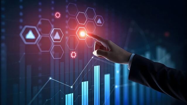 Analyzing business financial data and innovative technology to visualize growth opportunities - Powered by Adobe