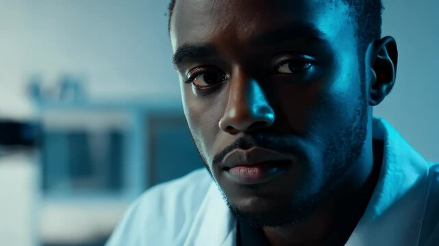 Young Scientist in Laboratory Close-up