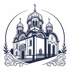 vector illustration of church