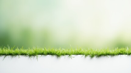 Grass stains on a white field line, blurred background, emphasizing contrast and natural texture.

