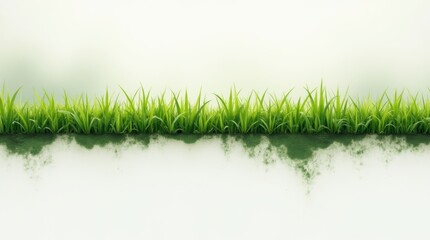 Grass stains on a white field line, blurred background, emphasizing contrast and natural texture.

