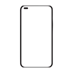 Sleek Mobile Phone Mockup Template for App and UI Design Projects, Modern Frameless Design With Minimalist Aesthetic, Clean White Screen