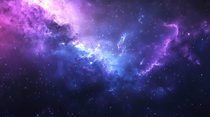 Naklejka premium Cosmic nebula, vibrant colors, deep space