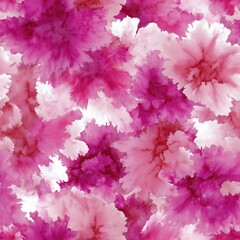 Abstract seamless pattern with vibrant pink and white floral shapes, soft watercolor texture and organic flow. Artistic, decorative, modern background for design, fashion, creativity and inspiration.