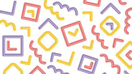 Check mark and symbol background