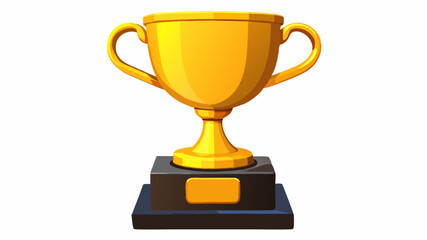 Generated AI Golden Trophy Award - Shiny Gold Trophy Illustration