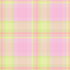 Delicate pixelated plaid pattern in soft pink and pastel green hues. A cheerful, modern textile design ideal for backgrounds, apparel, or digital art projects.