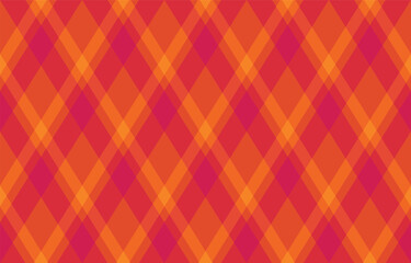 Argyle pattern of geometric rhombus. Harlequin check wallpaper design. Classic diamond shaped textile material for web background, print fabric clothing, sweater, wrapping paper, gift card, invitation