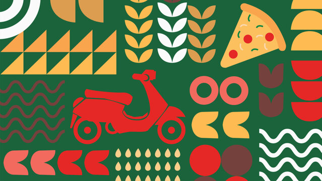 Pizza topping design background