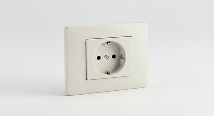 Light gray electrical outlet close up