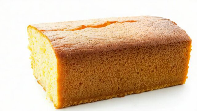 A single loaf of bread placed on a clean and white surface, perfect for food photography or packaging design