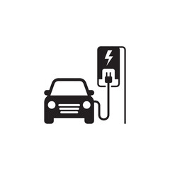 Electric Car Charging Station Icon