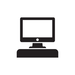 computer monitor isolated on white