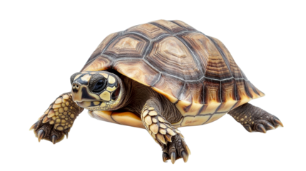 Yellow-Footed Tortoise, Isolated on Transparent Background High-Resolution Image, Reptile, Shell, Reptile, Tortoise, Animal