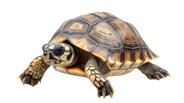 Yellow-Footed Tortoise, Isolated on Transparent Background High-Resolution Image, Reptile, Shell, Reptile, Tortoise, Animal