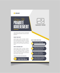 Corporate modern and simple business flyer design template