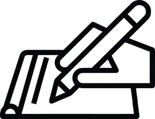 Writing Web Icon Set in Line Style. Collection of Copywriting Linear Icons, Including write, note, edit, writer, text, pen, signature, content editing, document, nib, pencil and More.