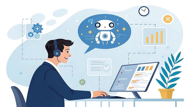 Customer service agent using ai chatbot assistance