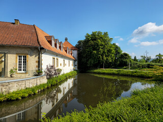 Obraz premium Water Castle Holtfeld, North Rhine-Westphalia, Germany, Europe.