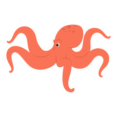 Cute smiling stingray illustration. Friendly sea animal character perfect for children’s books, educational materials, and underwater-themed designs.