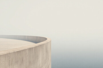 minimalist photograph of hydroelectric dam in austria under overcast sky featuring repeating textures