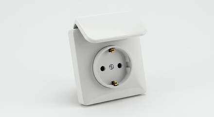 White electrical outlet close up