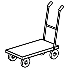 hand truck on white