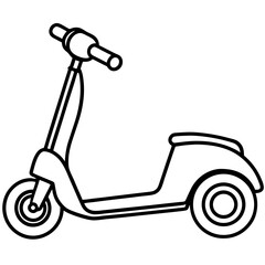 retro scooter vector illustration