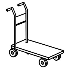 shopping cart isolated on white