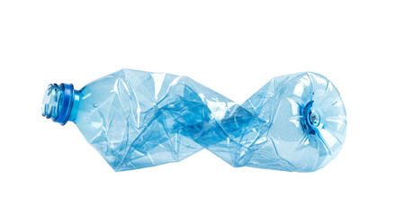 Crumpled Plastic Bottle Representing isolated on transparent background