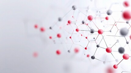 Hexagonal Network Pattern with Nodes and Data Visualization Elements