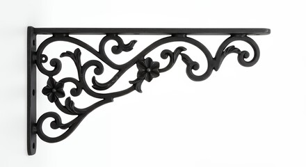 Black ornate corner bracket for home decor