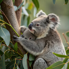 Fototapeta premium koala in tree